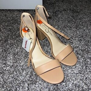 Jessica Simpson strappy heels - nude